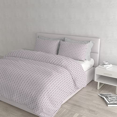 Italian Bed Linen Federbettbezug Baumwolle Athena, Doppelte, Dora ROSA von Italian Bed Linen