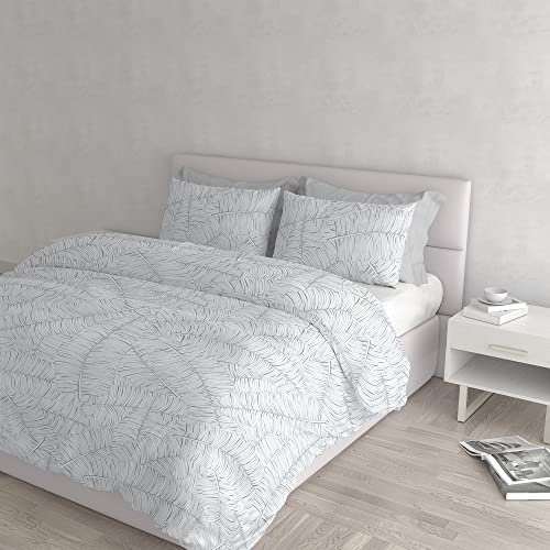 Italian Bed Linen Federbettbezug Baumwolle Athena, Doppelte, Jane Grigio von Italian Bed Linen