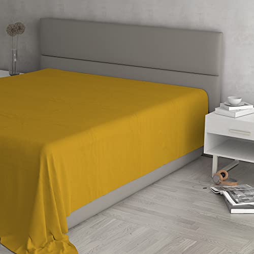 Bettlaken Max Color, 100% Baumwolle, Senf von Italian Bed Linen