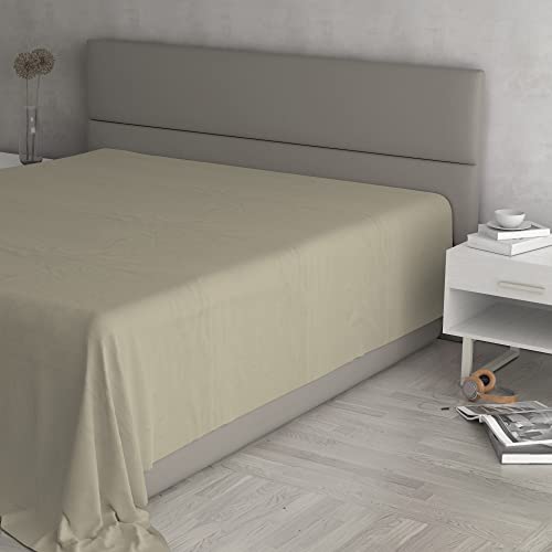Bettlaken Max Color, 100% Baumwolle, Taupe, Doppelbett Maxi von Italian Bed Linen