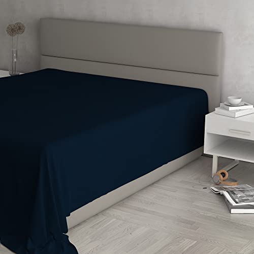 Bettlaken Max Color 100% Baumwolle, dunkelblau, Maxy Doppelbett von Italian Bed Linen