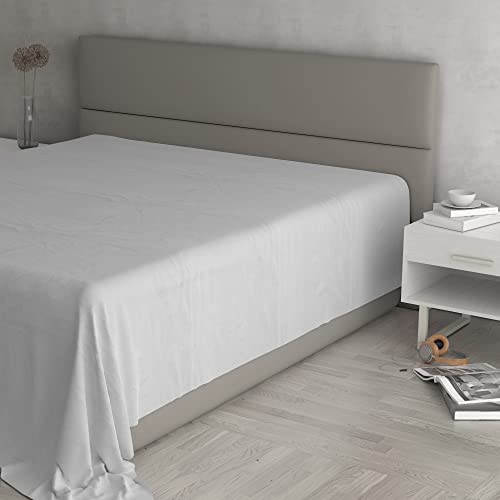 Bettlaken Max Color, 100% Baumwolle, hellgrau, für Doppelbett von Italian Bed Linen