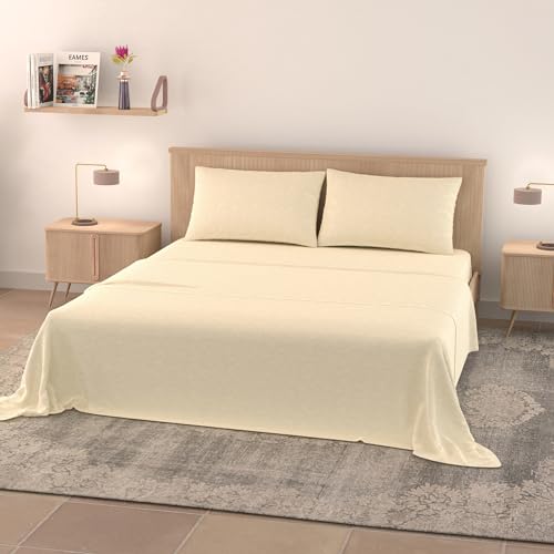 Italian Bed Linen Bettwäsche-Set Eva Water Washed, Creme, Doppelbett von Italian Bed Linen