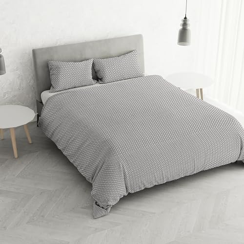 Bettwäsche-Set für Doppelbett, Baumwolle, Printed Colors, hergestellt in Italien, Bettbezug 250 x 200 cm, mit Innenklappe und Kissenbezügen, Maden Taupe, Doppelbett Bettwäsche-Set für Doppelbett, Baumwolle, Printed Colors, hergestellt in Italien, Bettbezug 250 x 200 cm, mit Innenklappe und Kissenbezügen, Maden Taupe, Doppelbett von Italian Bed Linen