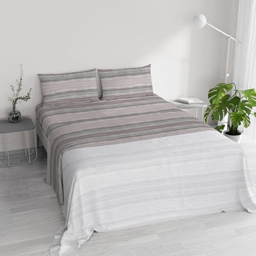 Bettwäscheset River für Doppelbett aus Baumwolle und recycelten Fasern, Design: Rio Gold, gefertigt in Italien Bettwäscheset River für Doppelbett aus Baumwolle und recycelten Fasern, Design: Rio Gold, gefertigt in Italien von Italian Bed Linen