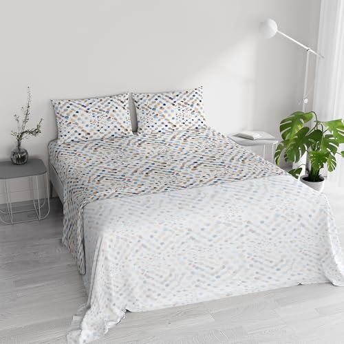 Bettwäscheset River für Doppelbett aus Baumwolle und recycelten Fasern, Design: tarim, gefertigt in Italien von Italian Bed Linen