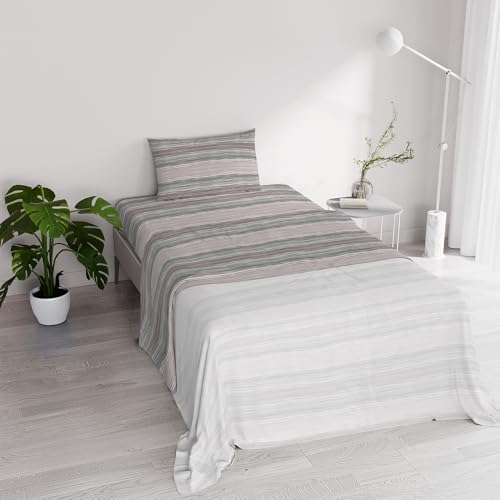 Bettwäscheset River für Einzelbett aus Baumwolle und recycelten Fasern, Design: Rio Gold, gefertigt in Italien, Twin Bettwäscheset River für Einzelbett aus Baumwolle und recycelten Fasern, Design: Rio Gold, gefertigt in Italien, Twin von Italian Bed Linen