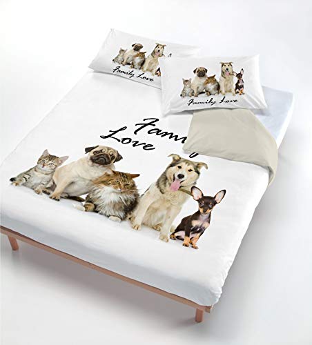 Digital CP – Dig 1P Bettbezug, 100% Baumwolle 515 Familie Liebe 150x200 cm grau Digital CP – Dig 1P Bettbezug, 100% Baumwolle 515 Familie Liebe 150x200 cm grau von Italian Bed Linen