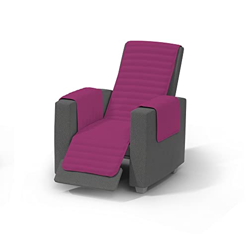 Elegant Gesteppte Recliner-Decke, 100% Mikrofaser, Lille/Fuchsia von Italian Bed Linen