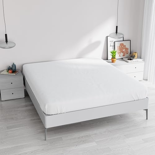 Spannbettlaken Elegant, 35 cm, weiß, für Doppelbett von Italian Bed Linen