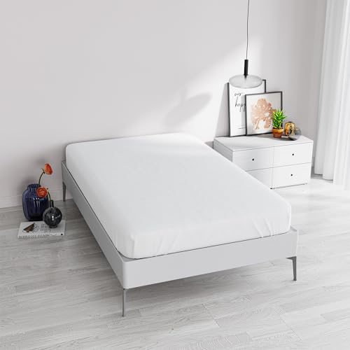 Elegantes Spannbetttuch, 35 cm, Weiß, französisches Bett von Italian Bed Linen