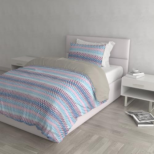 Bettwäsche-Set Fantasy, hergestellt in Italien, Bettbezug 200 x 200 cm, mit Überschlag und Kissenbezügen, für französisches Bett, Frequenzen von Italian Bed Linen