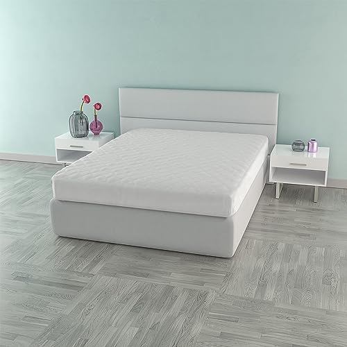 Gepolsterte und wasserdichte Matratze Abdeckung Safe, 160x195 cm von Italian Bed Linen