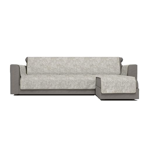 Italian Bed Linen Glamour Rutschfester Sofabezug mit rechter Halbinsel, Beige, 290 cm von Italian Bed Linen