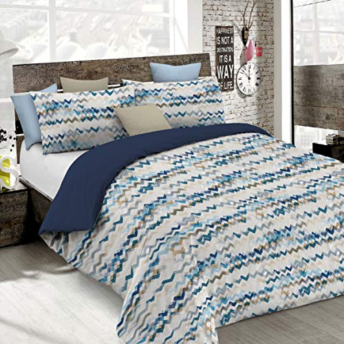 Italian Bed Linen, Fashion Bettbezug Set, Mikrofaser, Modern Sky, Einzelbett von Italian Bed Linen
