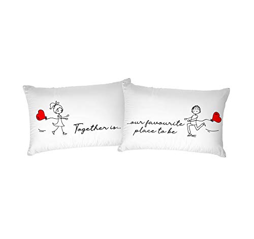 Italian Bed Linen 1 Paar Kissenbezüge Digitaldruck, PRINTED-47, 52 x 82 cm von Italian Bed Linen