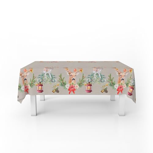Schmutzabweisende Tischdecke Made in Italy, MAGICO Natale, 180 cm von Italian Bed Linen