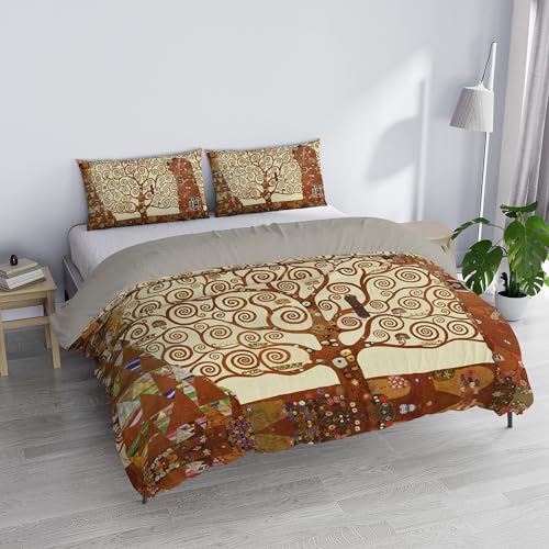 Italian Bed Linen ARTE Bettwäsche-Set mit Digitaldruck, vollständige Abdeckung, AR103, Doppelbett von Italian Bed Linen