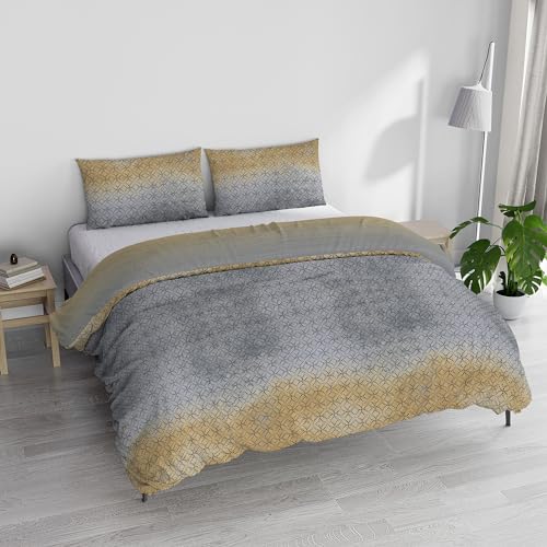 Italian Bed Linen Athena Bettwäsche, 100% Baumwolle, Dakar, Gelb, Doppelbett von Italian Bed Linen