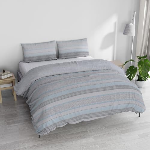 Italian Bed Linen Athena Bettwäsche-Set, 100% Baumwolle, Bellen Hellblau, Doppelbett von Italian Bed Linen