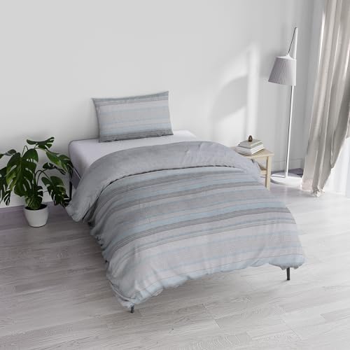 Italian Bed Linen Athena Bettwäsche-Set, 100% Baumwolle, Bellen Hellblau, Einzelbett von Italian Bed Linen