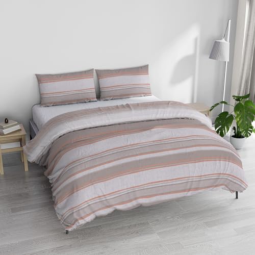 Italian Bed Linen Athena Bettwäsche-Set, 100% Baumwolle, Damour ROSA, Doppelbett von Italian Bed Linen