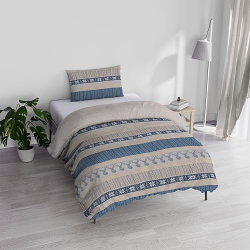 Italian Bed Linen Athena Bettwäsche-Set, 100% Baumwolle, Rudolph Hellblau, Einzelbett von Italian Bed Linen