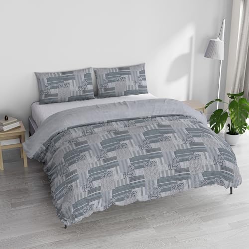 Italian Bed Linen Athena Bettwäsche-Set, 100% Baumwolle, hellblau, für Doppelbett von Italian Bed Linen