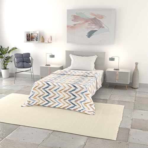 Italian Bed Linen Basic Sommer Steppdecke, Bedruckte mikrofaser, 200x240cm, Hippy von Italian Bed Linen
