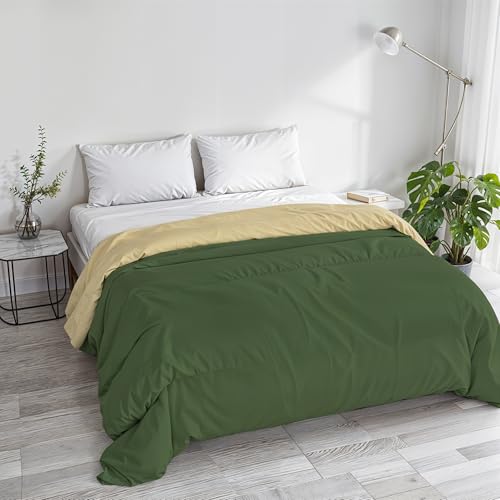 Italian Bed Linen Basic Wintersteppdecke einfarbig und gepolstert, Dunkelgrün/Creme, 250x245cm Italian Bed Linen Basic Wintersteppdecke einfarbig und gepolstert, Dunkelgrün/Creme, 250x245cm von Italian Bed Linen