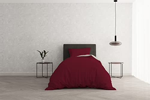 Italian Bed Linen Bettbezug Natural Color Doubleface, Leinen, Dunkelblau/Hellblau, Einzelne von Italian Bed Linen