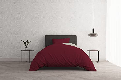 Italian Bed Linen Bettbezug Natural Color Doubleface, Leinen, Hellblau/Hellgrau, kleine Doppelte von Italian Bed Linen