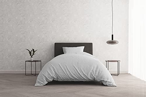 Italian Bed Linen Bettbezug Natural Color Doubleface, Leinen, Hellgrau/Creme, kleine Doppelte von Italian Bed Linen