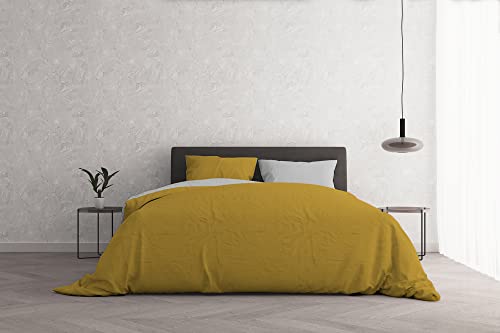 Italian Bed Linen Bettbezug Natural Color Doubleface, Leinen, Weiss/Weiss, Doppelte von Italian Bed Linen