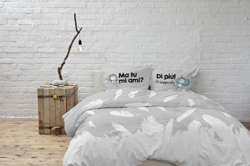 Italian Bed Linen Bettbezug mit Digitaldruck, Baumwolle, Shine 16, 2 PLÄTZE von Italian Bed Linen