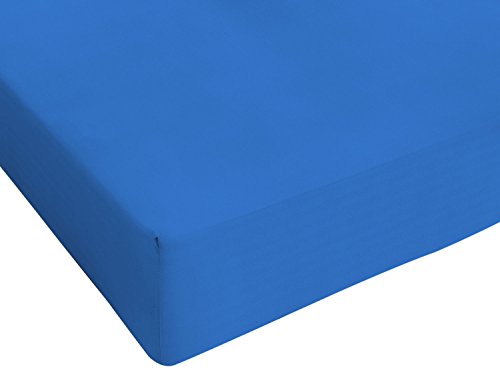 Max color Betttuch 25cm Ecke, 100% Baumwolle, royal, kleine Doppelte von Italian Bed Linen