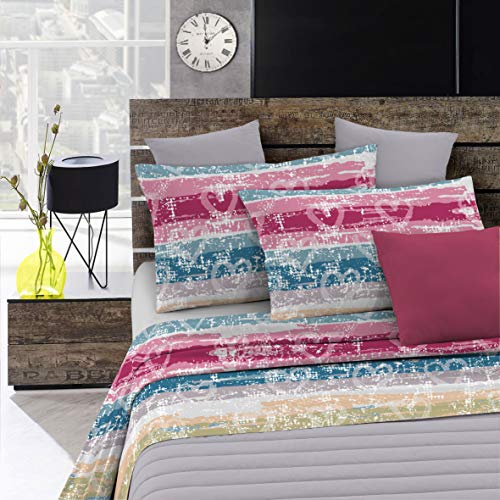 Italian Bed Linen, "Fashion Bettwäsche-Set, Love Lines, Kleines Doppelbett von Italian Bed Linen
