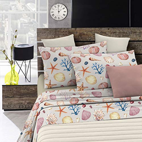 Italian Bed Linen, Fashion Bettwäsche-Set, Mikrofaser, Marea, Kleines Doppelbett von Italian Bed Linen