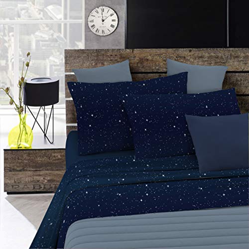 Italian Bed Linen, Fashion Bettwäsche-Set, Mikrofaser, Stars, Doppelbett von Italian Bed Linen