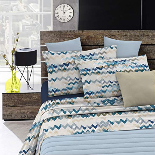 Italian Bed Linen, Fashion Bettwäsche-Set, Mikrofaser, Modern Sky, Einzelbett von Italian Bed Linen