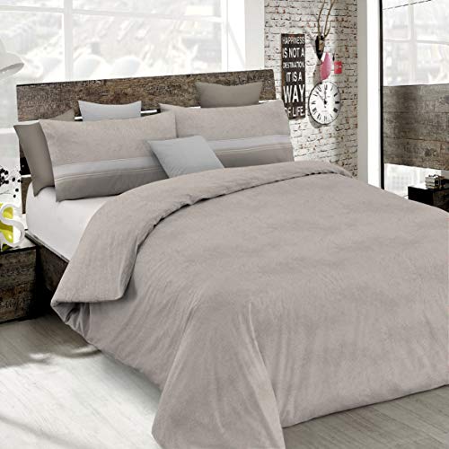 Italian Bed Linen Emotion aus Baumwolle, Basic Tortora, 2-Sitzer von Italian Bed Linen