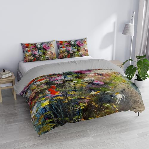 Italian Bed Linen SOGNI D'AUTORE SD-19 Bettbezug-Set, 100% Baumwolle, für Doppelbett von Italian Bed Linen