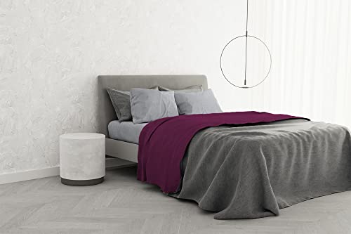 Italian Bed Linen Bettwäsche-Set aus 100% Baumwolle, Trend Chic, Doppelbett, Fuchsia von Italian Bed Linen