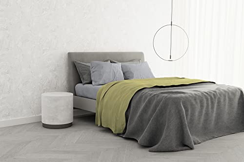 Italian Bed Linen Bettwäsche-Set aus 100% Baumwolle, TRENDY CHIC, Doppelbett, Gelb von Italian Bed Linen