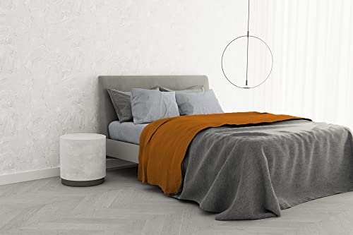 Italian Bed Linen Bettwäsche-Set aus 100% Baumwolle, TRENDY CHIC, Doppelbett, Kürbis von Italian Bed Linen