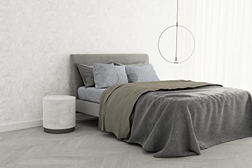 Italian Bed Linen Bettwäsche-Set aus 100% Baumwolle, TRENDY CHIC, Doppelbett, Taupe von Italian Bed Linen