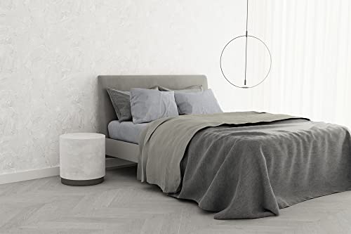 Italian Bed Linen Bettwäsche-Set aus 100% Baumwolle, trendiges Design, Doppelbett, cremefarben von Italian Bed Linen
