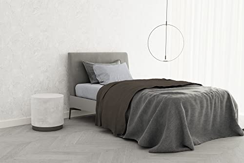 Italian Bed Linen Bettwäsche-Set aus 100% Baumwolle, TRENDY CHIC, Einzelbett, Braun von Italian Bed Linen