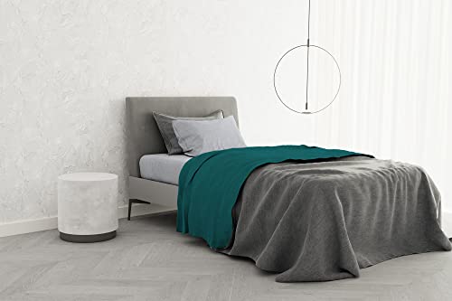 Italian Bed Linen Bettwäsche-Set aus 100% Baumwolle, TRENDY CHIC, Einzelbett, Flaschengrün von Italian Bed Linen