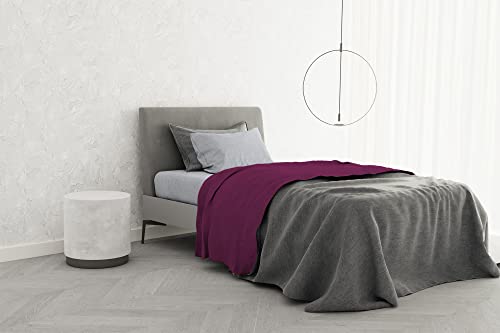 Italian Bed Linen Bettwäsche-Set aus 100% Baumwolle, Trendy Chic, für Einzelbett, Fuchsia von Italian Bed Linen
